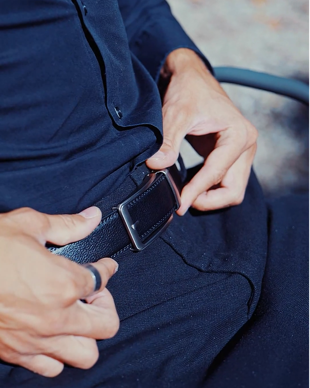 Cinturón de cuero ajustable