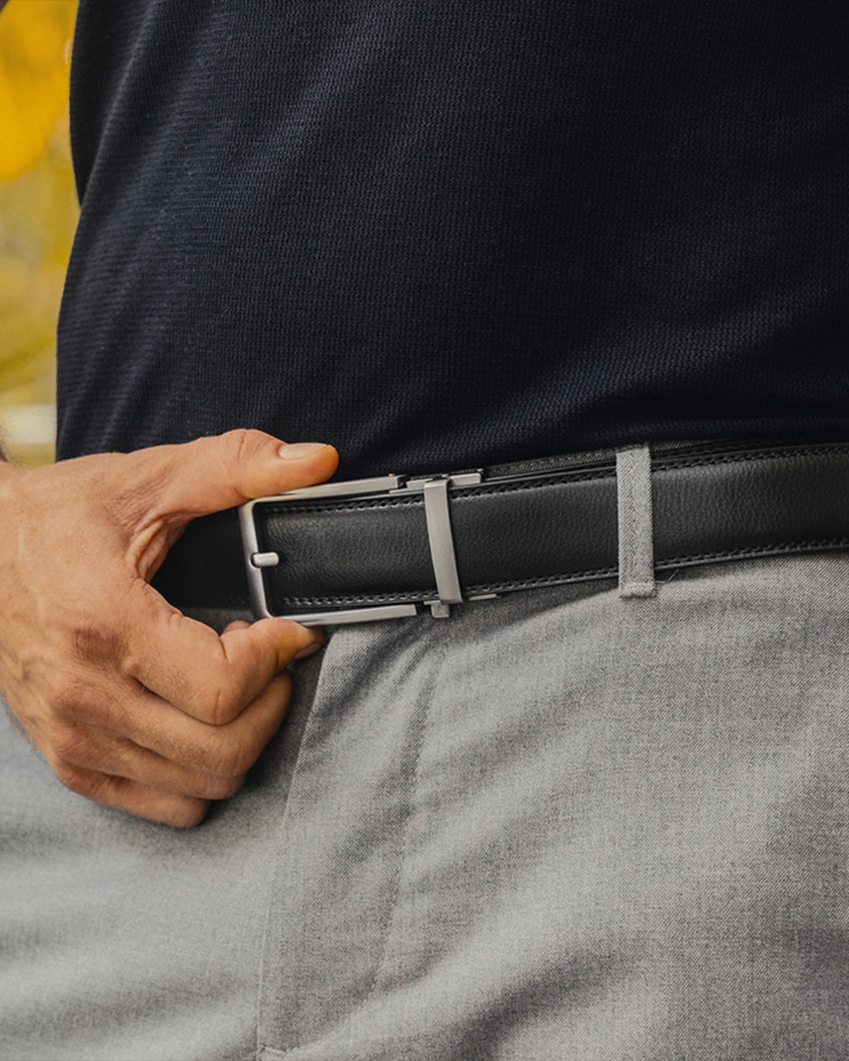 Cinturón de cuero ajustable