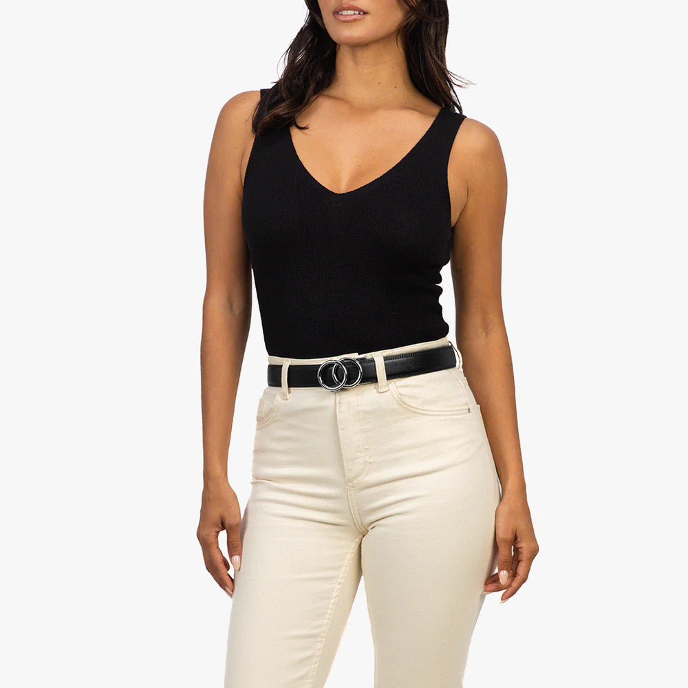 Cinturón de cuero sin agujeros ajustable