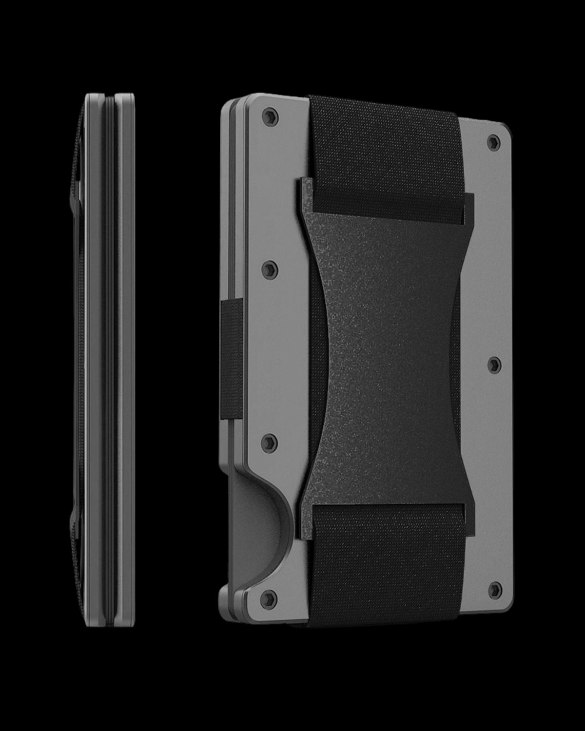 Porta documentos de aluminio anti-RFID